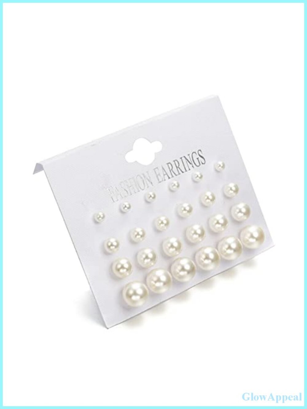 12 Pair Pearl Stud Earrings Set Women (5-10mm)